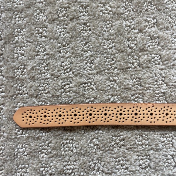 J. Crew Tan Perforated Genuine Leather Belt Medium - Picture 3 of 6